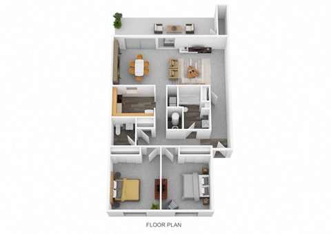 2 Bedrooms and 1.5 Bathroom Floor Plans at Lawrence Landing, Indianapolis, IN, 46226